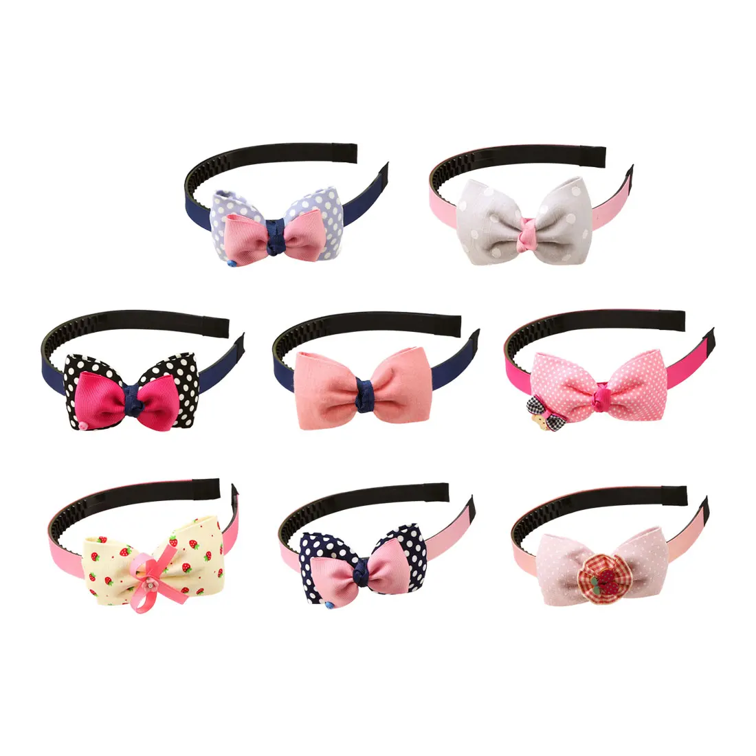

Children Plastic Headband Cute Big Bows Flower Spot Hairband Girls Lovely Hair Band Headwear
