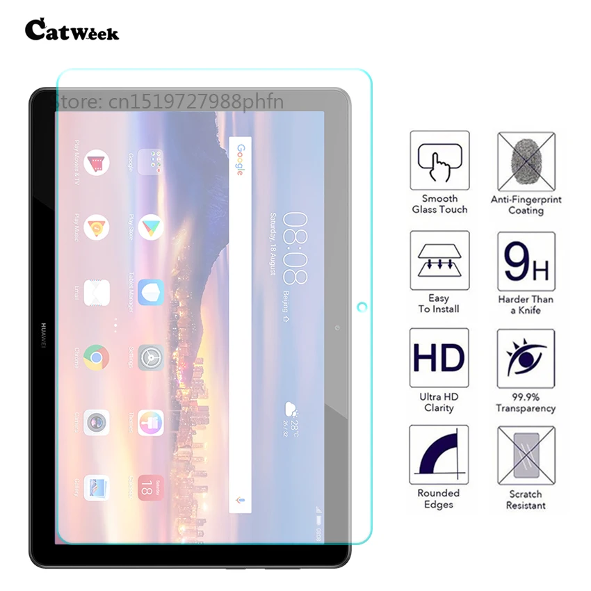 2 шт. закаленное стекло для планшета Huawei MediaPad T5 10 1 'ɹH защита экрана 0 3 мм