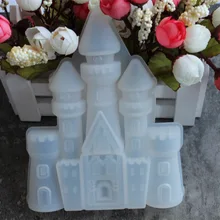 DIY замок силиконовая форма для шоколада Торт Gummy конфеты глина декоративная форма Свадьба Рождество украшение для торта ко дню рождения инструмент