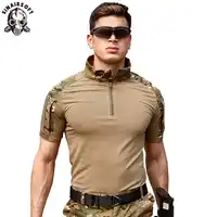 SINAIRSOFT Männer Sommer T-Shirt 2018 Neue Taktische Kurzarm Military Camouflage Baumwolle T Shirts Jagd Kleidung LY2068