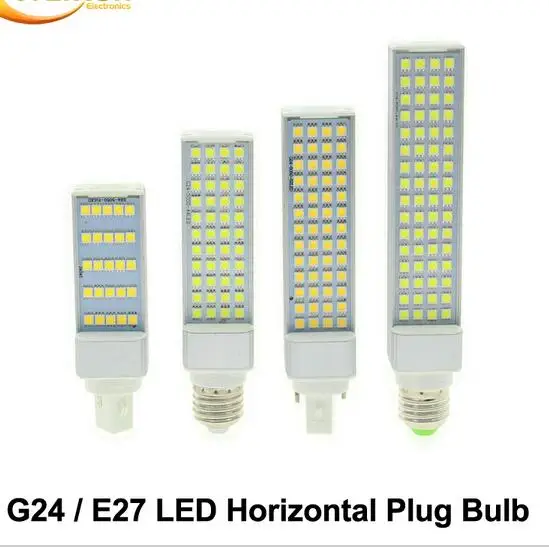 

LED Horizontal Plug Bulb 90-260V G24 / E27 5050 LED Cross Plug Light 25LED / 44LED / 52LED / 64LED