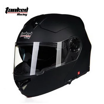 

2016 New Tanked Racing dual lens open face motorcycle helmet male undrape face motorbike racing helmets of ABS T270 size M L XL