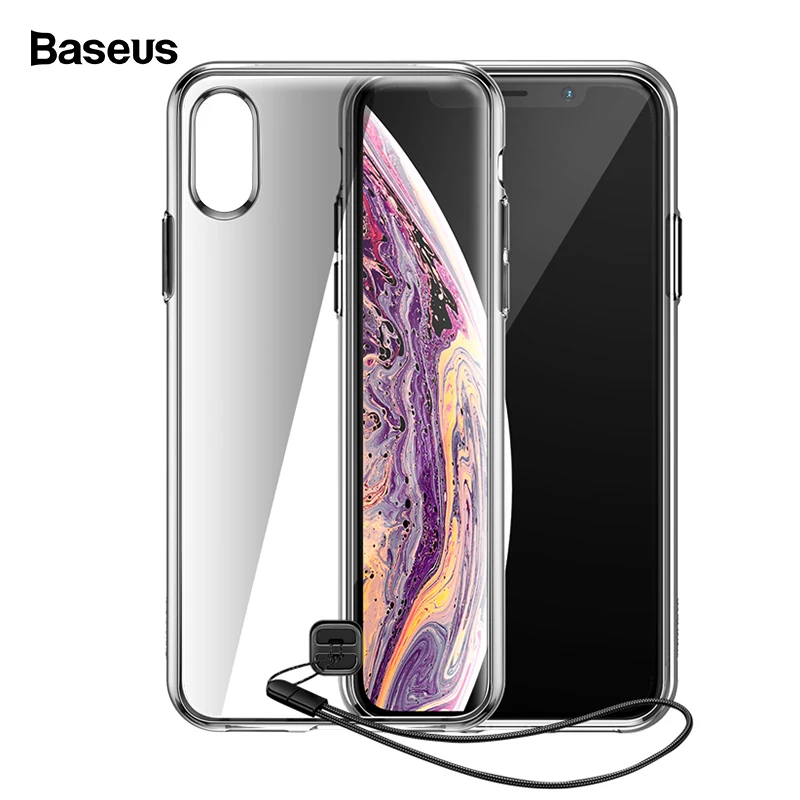 Чехол для телефона Baseus для iPhone 11 Pro Max Xs X, чехол с ремешком, защита от падения, прозрачная защитная задняя крышка для iPhone Xs Max X, Fundas