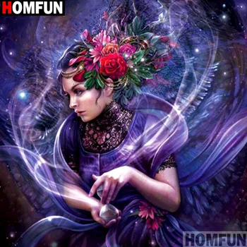 

HOMFUN Full Square/Round Drill 5D DIY Diamond Painting "Flower beauty" 3D Embroidery Cross Stitch 5D Home Decor A14528