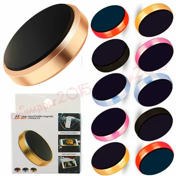 

universal cellphone car mount Metal Flat Stick Car Magnetic Mobile Phone Holder for iphone samsung smart phone mp3 with retail