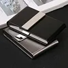Smoking Accessories Cigarette Case 1 PC Cigar Storage Box Stainless Steel  Multifunction Card Cases PU Tobacco Holder ► Photo 1/6