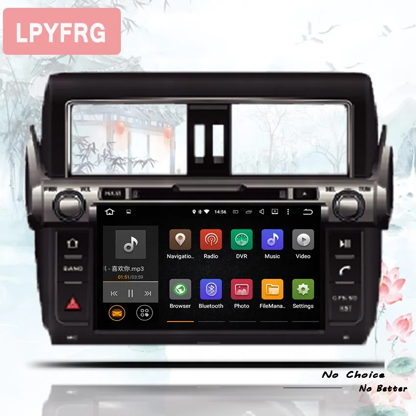 Автомобильный 9 дюймовый DVD плеер android 10 8 ядер 4 Гб ОЗУ 64 ПЗУ для Toyota Prado 150 2014 2017
