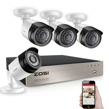 ZOSI 4CH 1080 P TVI DVR 2.0MP 1080 P Камеры ВИДЕОНАБЛЮДЕНИЯ P2P Главная Открытый Безопасности Камеры Видеонаблюдения Системы Комплекты