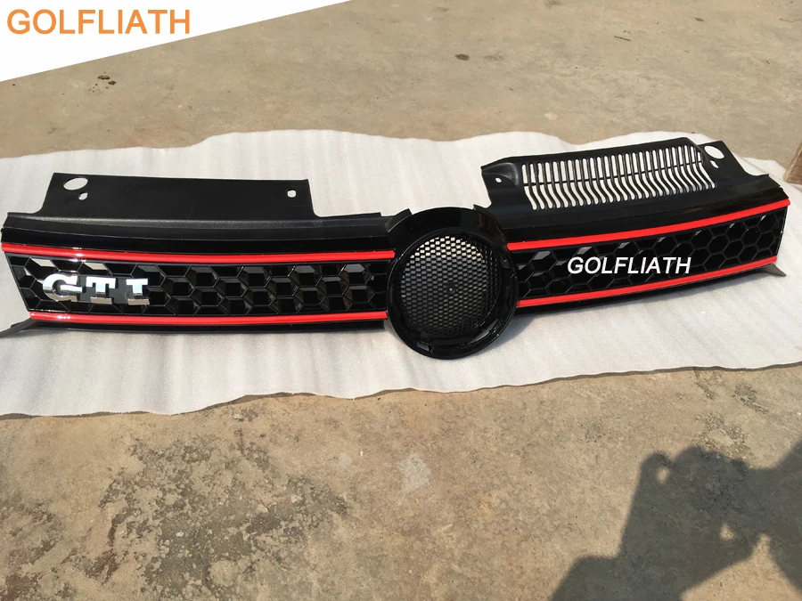 

GOLFLIATH GTI STYLE HoneyComb Front Grille meshed racing grill center grills For Volkswagen VW Golf MK6