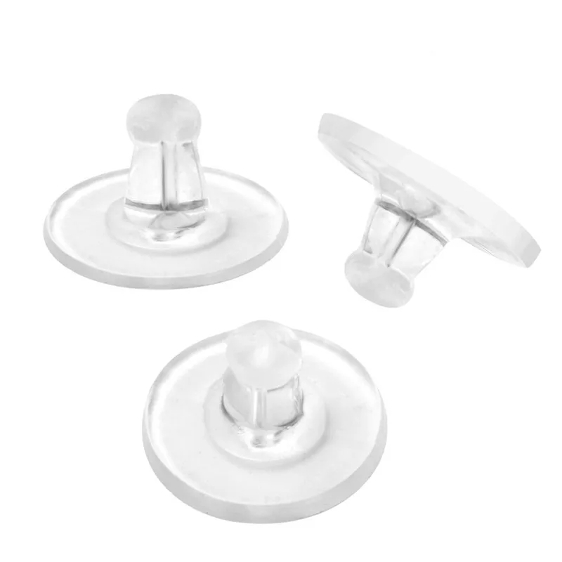 

2019 200 Pack Clear Rubber Earring Backs Plastic Earring Backings Bullet Clutch Health Beauty Makeup Tools Dropship #0610