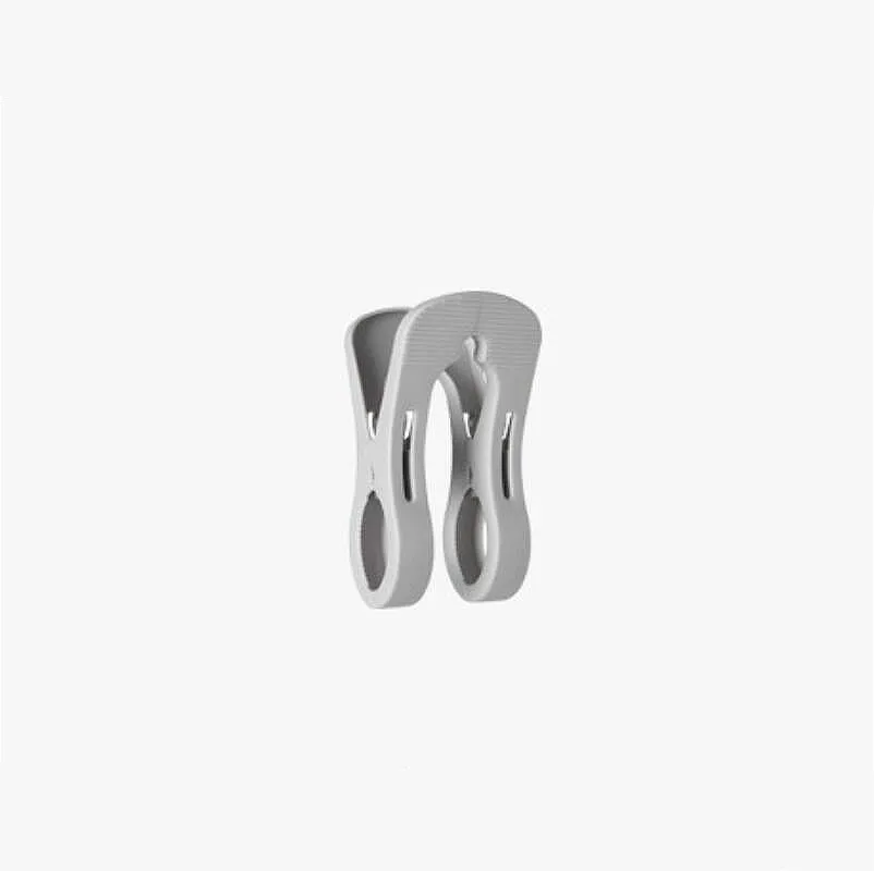 Gray 2 шт. X-shape Большой ветрозащитный двойные зубы ветрозащитный зажим пластик PP прищепка для сушки на воздухе одеяло сильный зажим для одежды бытовой сухой рубашки - Цвет: Gray