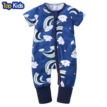 newborn baby girls clothing cotton unisex rompers baby boy short sleeve summer cartoon toddler cute Clothes 0-2 years MBR262 1