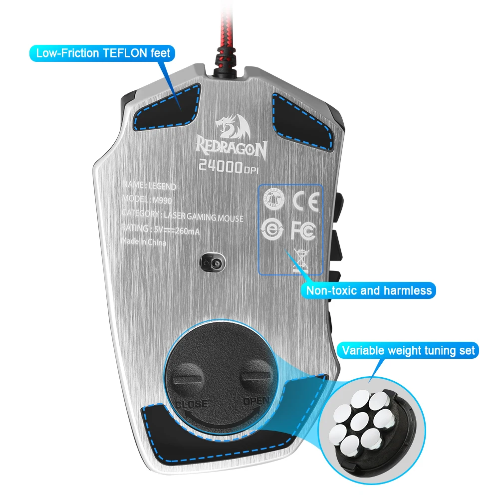 Redragon USB wired RGB Gaming Mouse 24000 DPI 24 buttons laser programmable game mice backlight ergonomic for laptop computer Redragon USB wired RGB Gaming Mouse 24000 DPI 24 buttons laser programmable game mice backlight ergonomic for laptop computer