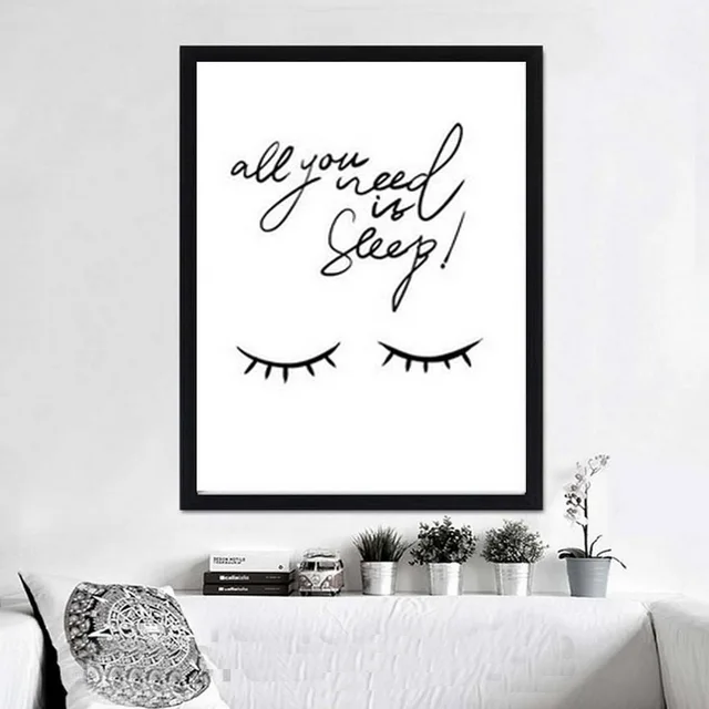 Buy All You Need Is Sleep Quote Canvas Painting