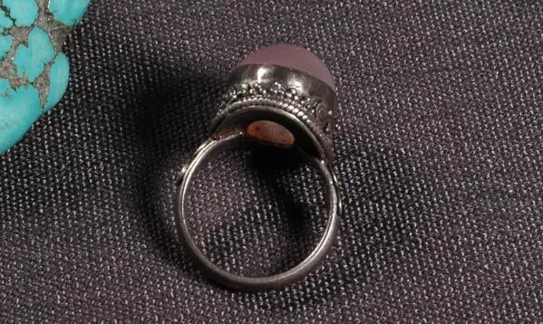 8 ручной работы непальская 925 Серебряное кольцо тибетское кольцо из стерлингового серебра 925 Серебряное розовое богемское кольцо