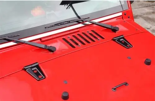 Cubierta de bisagra negra para Jeep Wrangler JK 2007-2016 4 piezas de Exterior de diseño de coche de nueva llegada