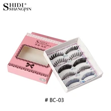 Новинка, 5 пар, накладные ресницы ручной работы, подтянутые ресницы для макияжа, ресницы для наращивания, искусственные ресницы, Мягкие Накладные ресницы для макияжа, b03