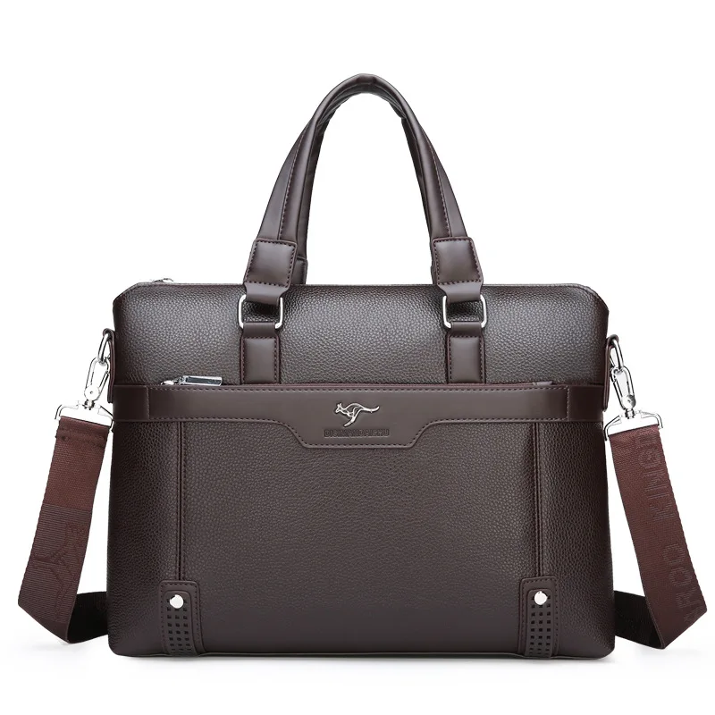 

New Luxury Leather Business Men's Briefcase Brand Male Fashion Shoulder Bag Men Messenger Bag Boy Casual Tote Computer Bag