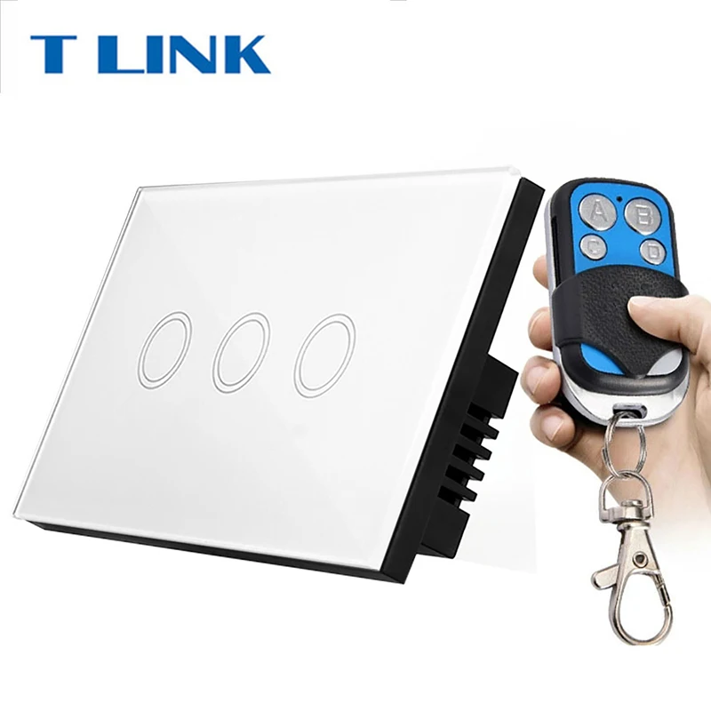 

Mobu US Standard Y903A Remote Control Switch 3 Gang 1 Way Smart Wall Switch Wireless remote control touch light switch