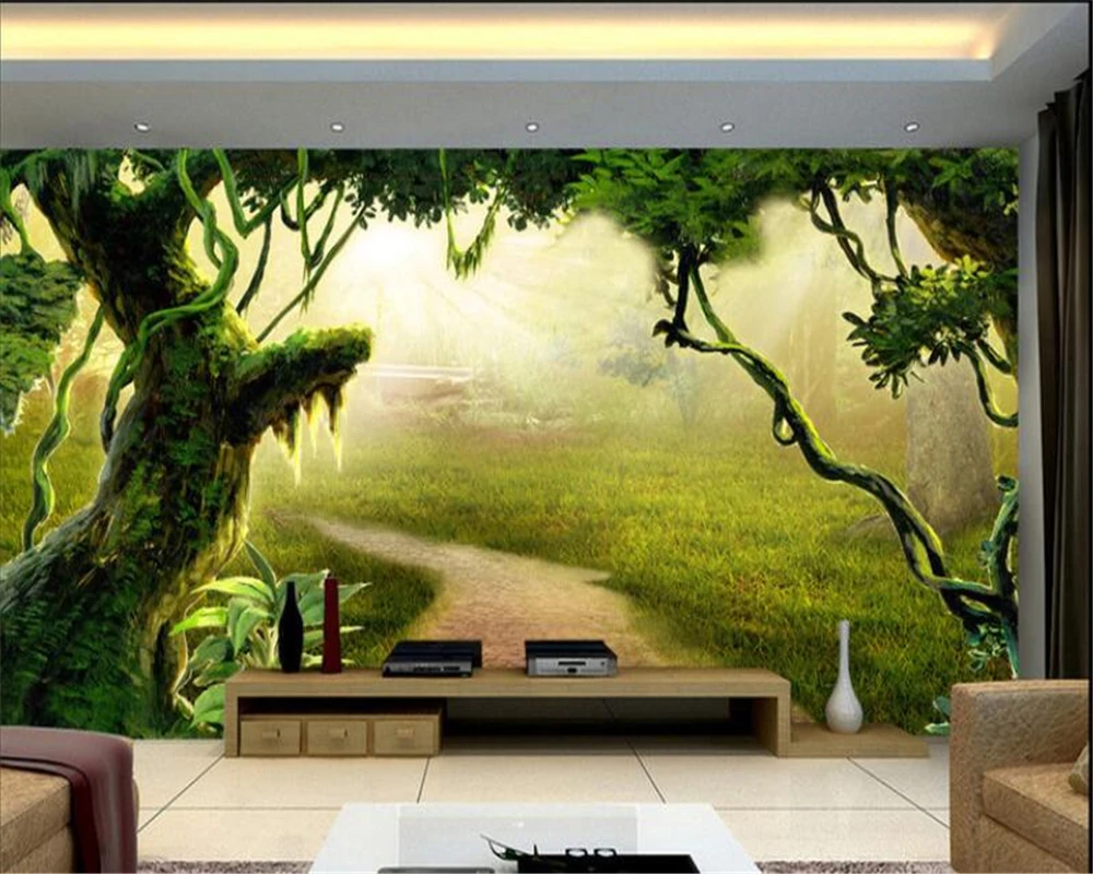 Beibehang 3D Wallpaper Fantasy Gunung HD Pohon Hutan Mural Besar Kamar Tidur Ruang Tamu Televisi Latar Belakang Wallpaper Papel Parede|papel Parede|tv Background Wallpapertv Background - AliExpress
