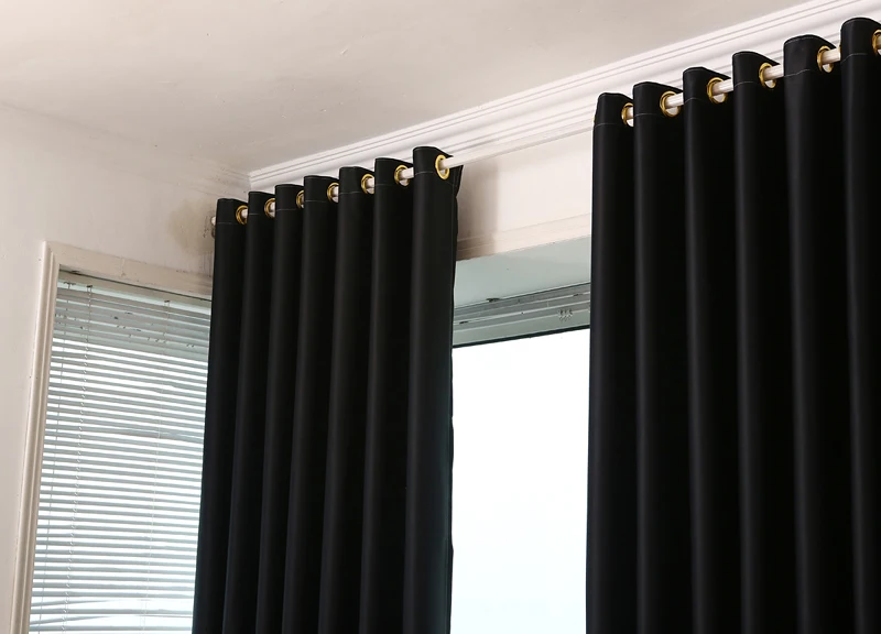 Красная занавеска s чистая черная занавеска s французская занавеска двойная затеняющая ткань для гостиной спальни WP092D