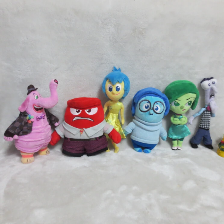 6pcs lot New Cartoon Movie in 2015 Inside Out Plush Toys Five Emotions Anger Joy Fear