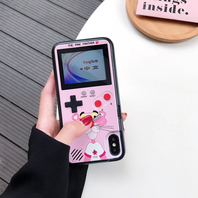 Цветной дисплей 36 Классический игровой чехол для телефона для iPhone 6 7 8 Plus консоль игровой Мальчик мягкий чехол для iPhone X XS Max XR 11 Pro Max - Цвет: Pink leopard