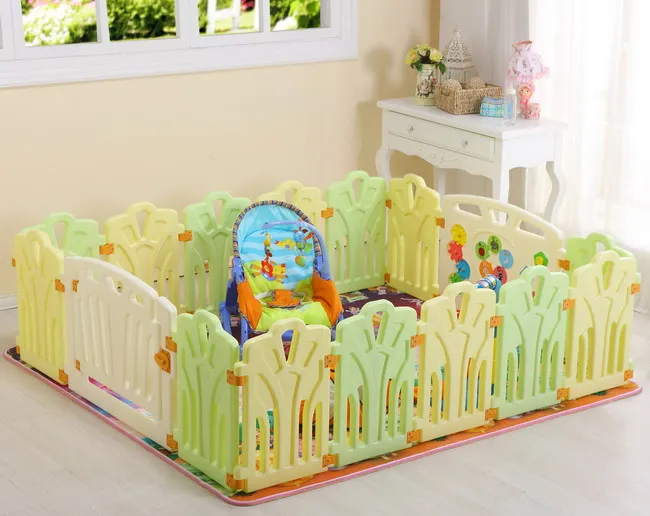 14+2 3m*m square kids plastic Child fence plastic baby fence game fence