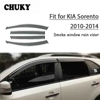 comprar Chuky 4 Pcs ABS Estilo Do Carro Viseiras Da Janela Toldos Abrigos Escudo Chuva Para Kia Sorento 2010 2011 2012 2013 2014 Auto Acessórios
