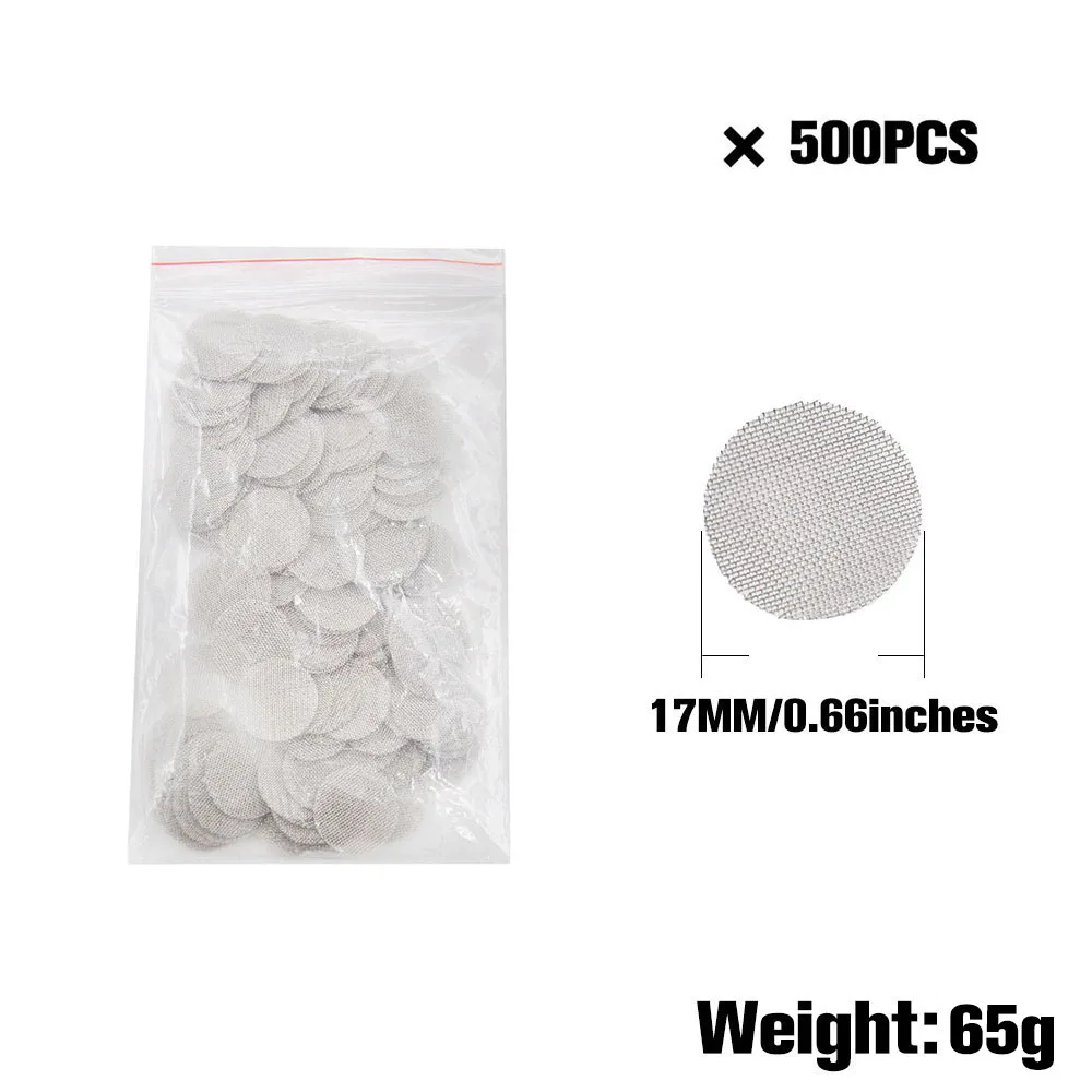 

HORNET 500pcs/Lot Stainless Steel Metal Digital Vaporizer Screen Dia.17MM Used for Vaporizer Whip Metal Screen Mesh Filters