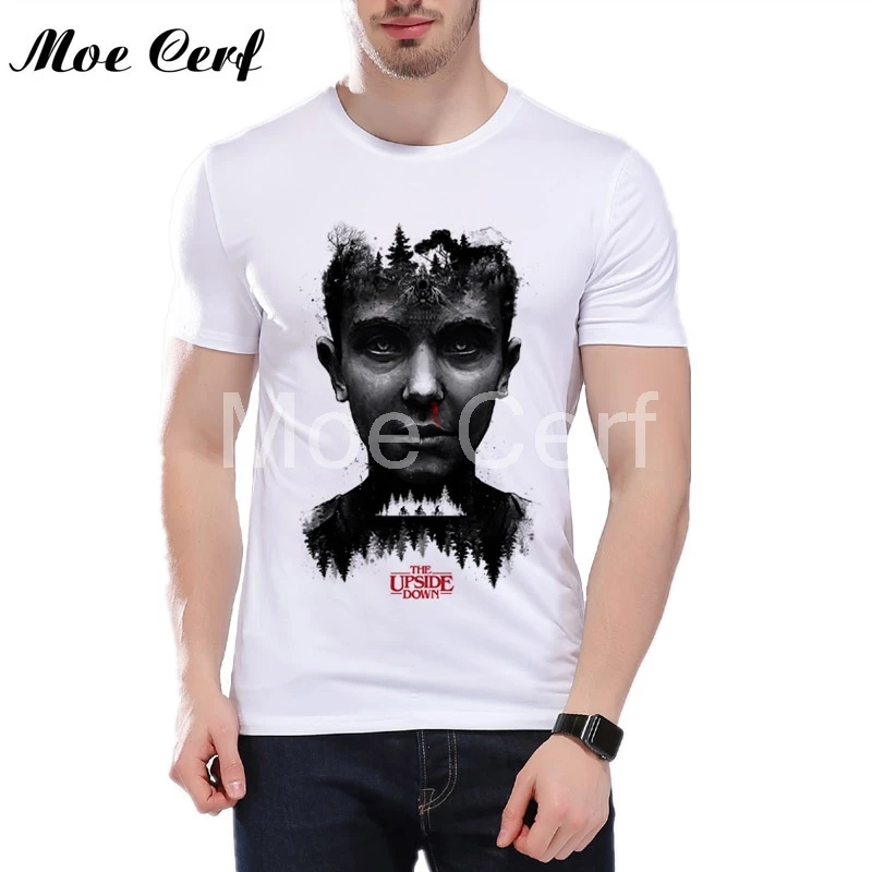 New 2017 Fashion Stranger Things Print T-shirts Original Character Design Mens T Shirts tv shows fans Hipster Tops Shirt L5-212