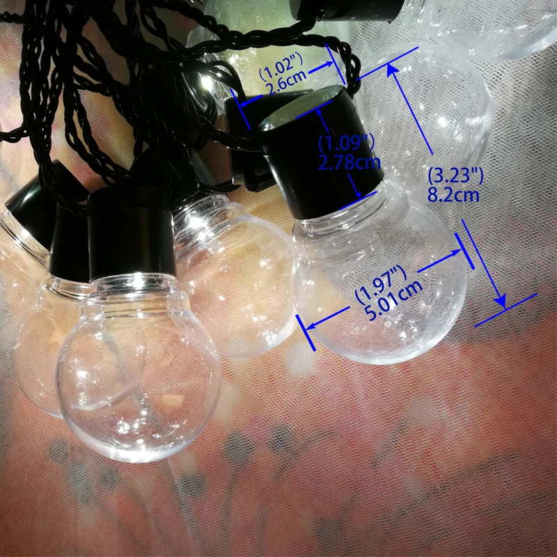 SVELTA 5CM Big Ball Lamp LED String Lights Gerlyanda 5M 20Bulbs Retro Garland For Christmas Wedding Holiday Decoration Led Light SVELTA 5CM Big Ball Lamp LED String Lights Gerlyanda 5M 20Bulbs Retro Garland For Christmas Wedding Holiday Decoration Led Light