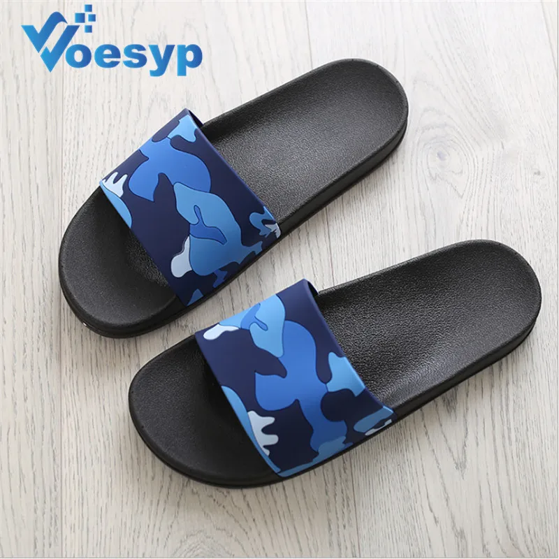 

Flip Flops Men Slippers Summer Beach Slides Sandals Fashion Slippers Flat Thick Heel Lover Home Slippers Blue Gray Camo Shoes