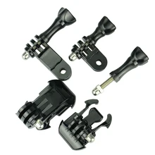 Gopro Accessories Set Kits Quick Base Adapter 3 Way Arm Tripod Mount for SJCAM SJ4000 SJ6000 GoPro 4 3 Xiaomi yi 4K Eken h9r