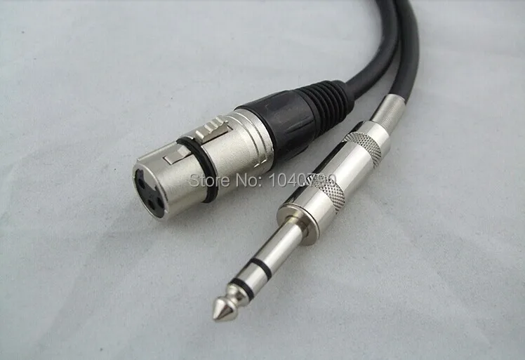

Free Shipping 2M 6.3/6.5/6.35 three coreturned to the mother double track line/sound card the mic/condenser microphone line