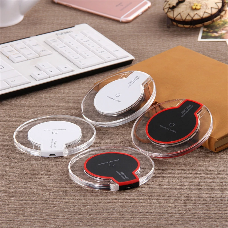 

5mm Qi Wireless Charger for iPhone X/XS Max XR 8 Plus Visible Element Wireless Charging pad for Samsung S8 S9 Note 9 5 Receiver