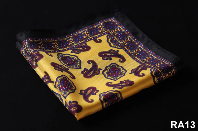 RA13 HN27Y Yellow Navy Blue Paisley 35cm
