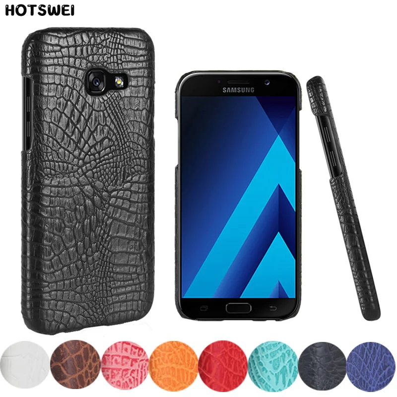Case For Samsung Galaxy A3 A5 2017 Luxury Crocodile Grain PU Leather Slim Hard Shell Full Back Cover A320F |