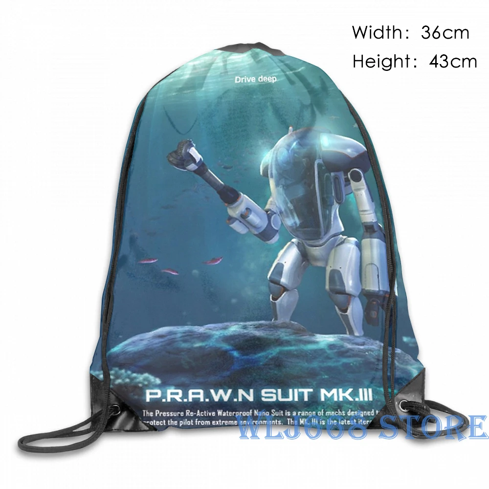 One Size Забавные Наплечные сумки с графическим принтом, женский костюм Subnautica-PRAWN(морской), рюкзак на одно плечо, дорожная мужская сумка для спортзала - Цвет: One Size
