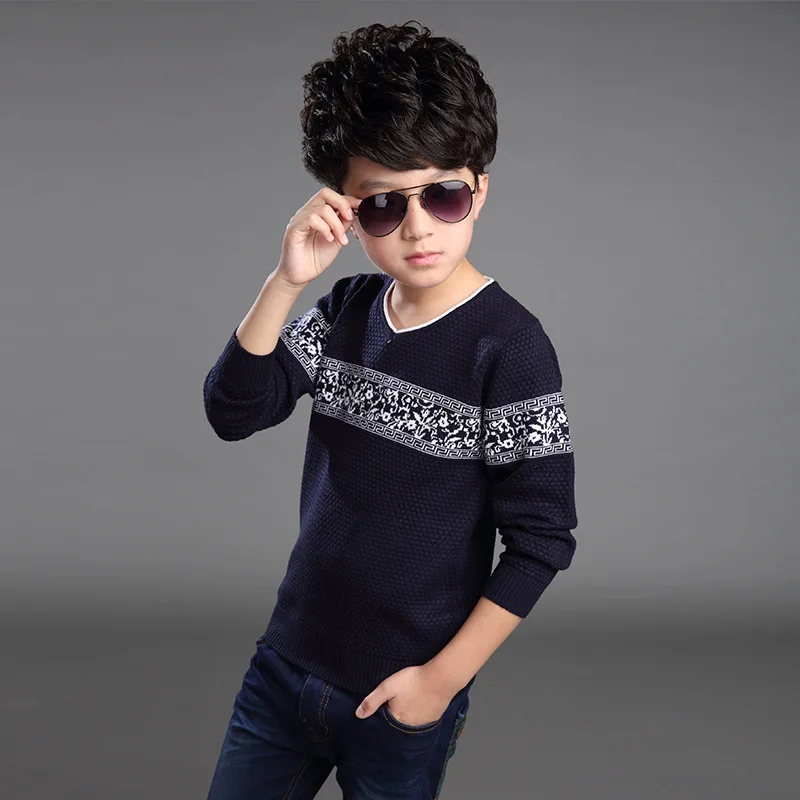 2015 Autumn baby boys clothes red blue Fashion casual Sweaters clothing