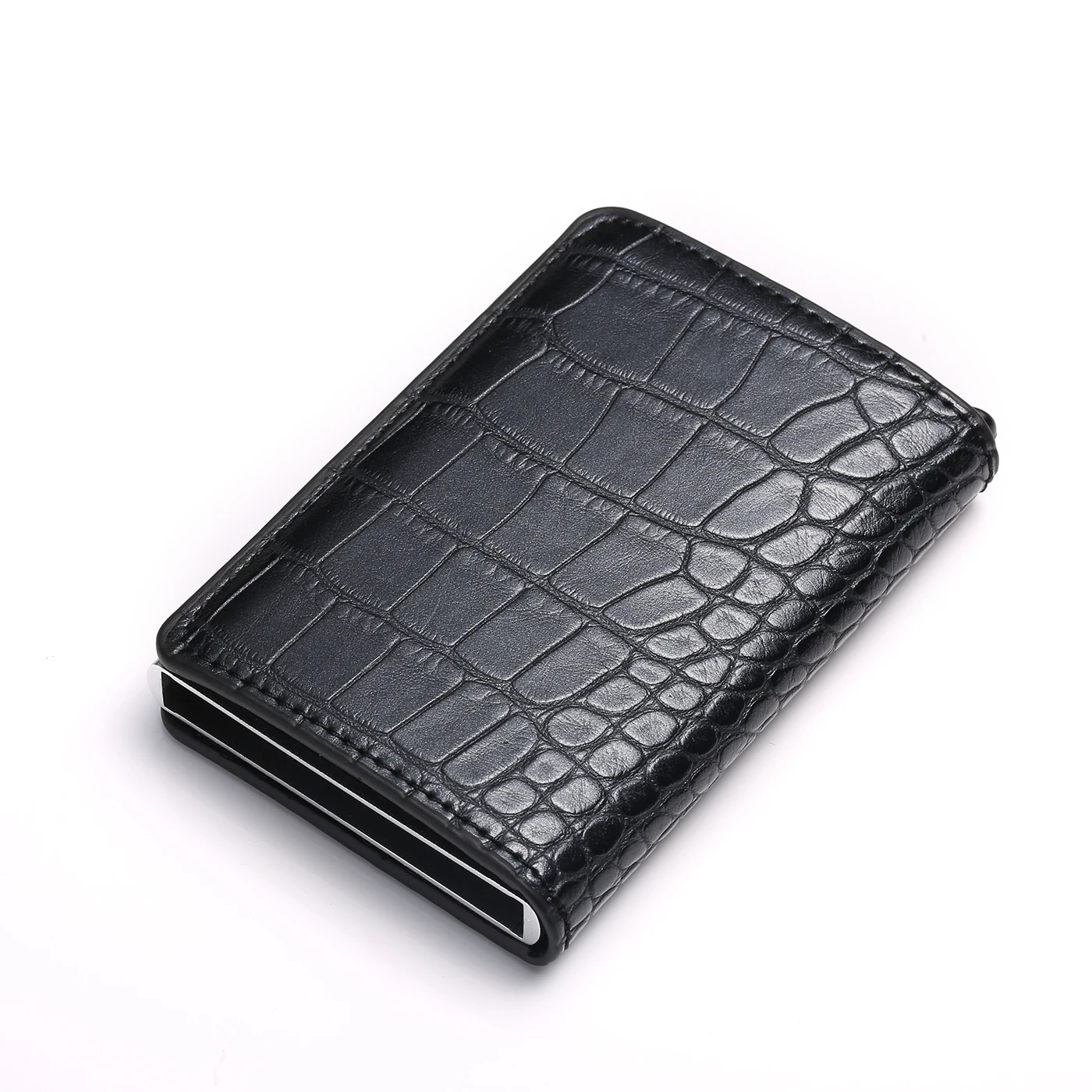 Кошелек унисекс из экокожи BISI GORO, кошелек с алюминиевой прослойкой, для хранения кредитных карт, чехол с функцией