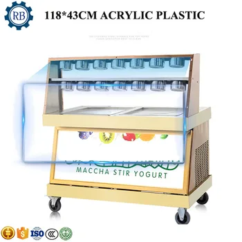 

Multi-functional fried ice cream roll machine double aircompressor roll fry ice cream machine Fried Ice Cream Maker Machine