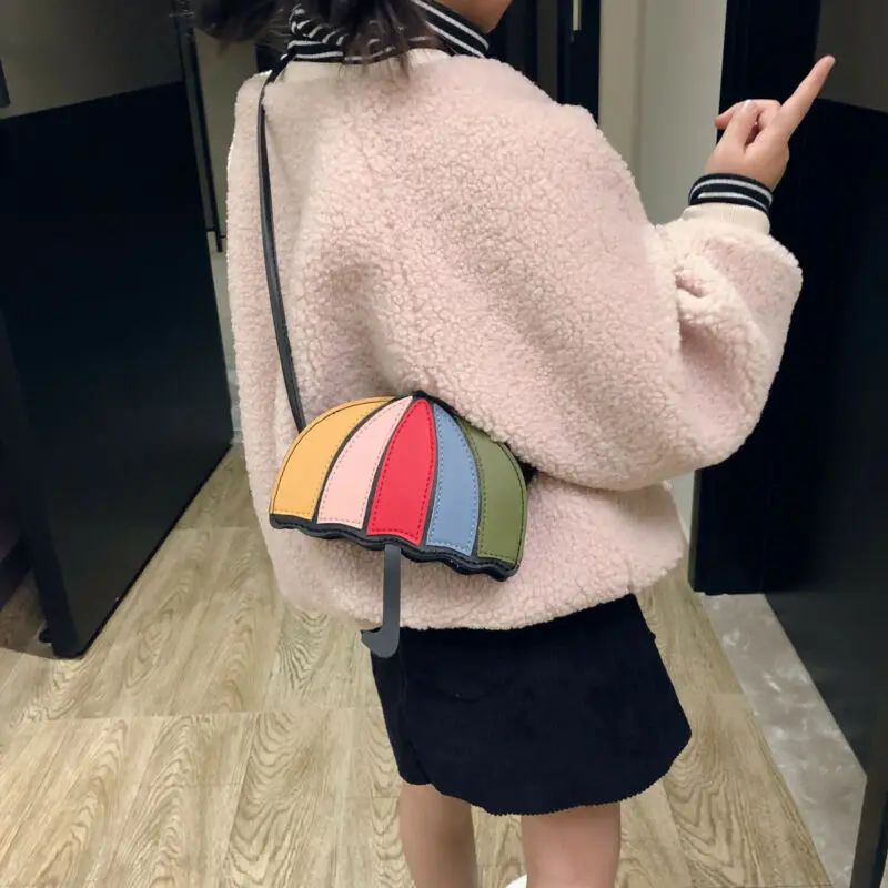 Cartoon Umbrella Bag Messenger Shoulder Bag Mini Baby Kids Cartoon Girls Coin Purse Crossbody Bag Pouch Handbags for Baby Girl