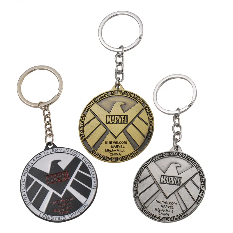 

2019 New Issue the Avengers vintage Metal pendant Keychain Pop Movie Agents of S.H.I.E.L.D. Jewelry Key chains for men women