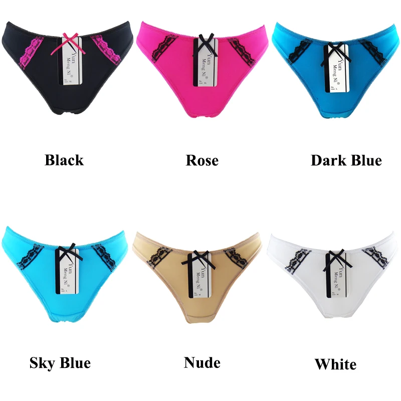 Pack of 12 Low Rise Plain Silk Thong Cheeky Lady Panties Sexy Women Underwear Lady G-string Women T-back Hot Lingerie Wholesale Sexy Intimate