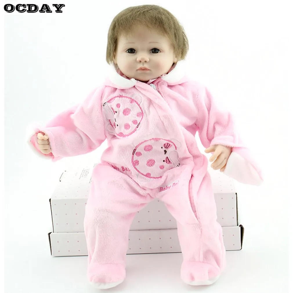 

40/42/55cm Reborn Baby Doll Toys Full Body Soft Silicone Vinyl Baby Doll Handmade Lifelike Newborn Baby Doll Toys For Kids Child