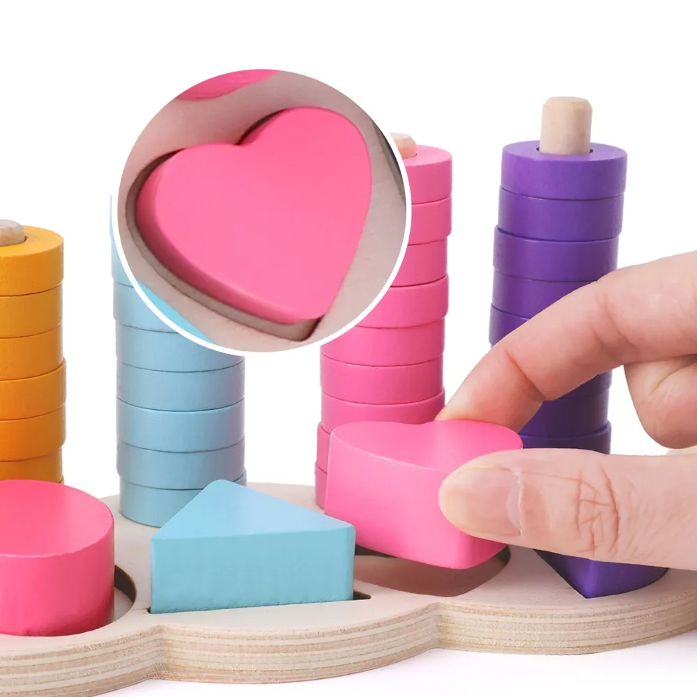 Children Wooden Montessori Toys Early Colorful Digital Counting Shape Matching Learning Puzzle Math Sensory Toys For Boys Girls Children Wooden Montessori Toys Early Colorful Digital Counting Shape Matching Learning Puzzle Math Sensory Toys For Boys Girls