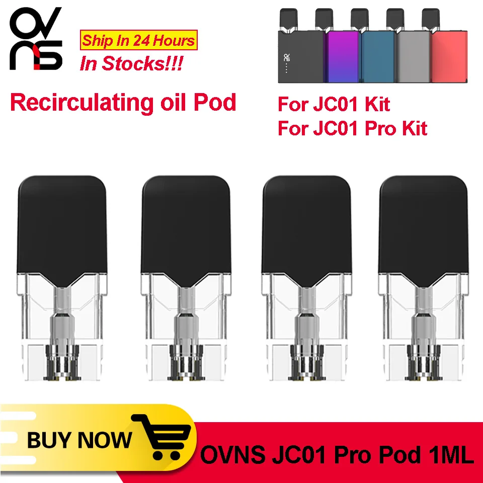 

4pcs per pack Ovns JC01 Pro Pod vape Cartridge 1ml 1.5ohm Electronic Cigarette Accessories For Ovns JC01 Pro Pod Vape kit