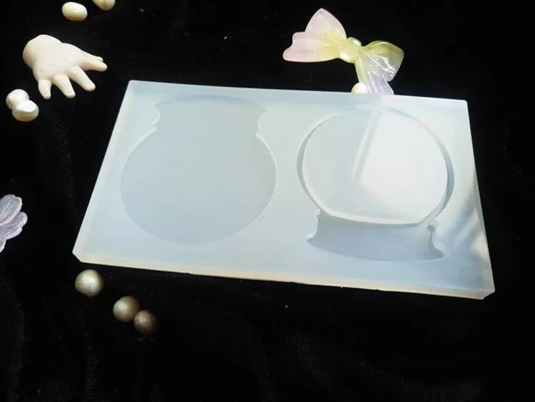 

Water Injection Hollow Semi-circular Crystal ball Full Transparent DIY Decorative Craft Jewelry Making resin molds for jewelry