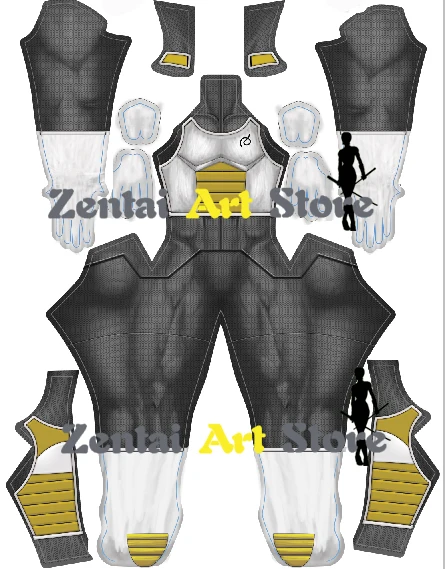 3D принт Dragon Ball Z Веджета супер сайян боевой костюм Аниме Косплей Костюм высокого качества серый SAIYAN Zentai костюм